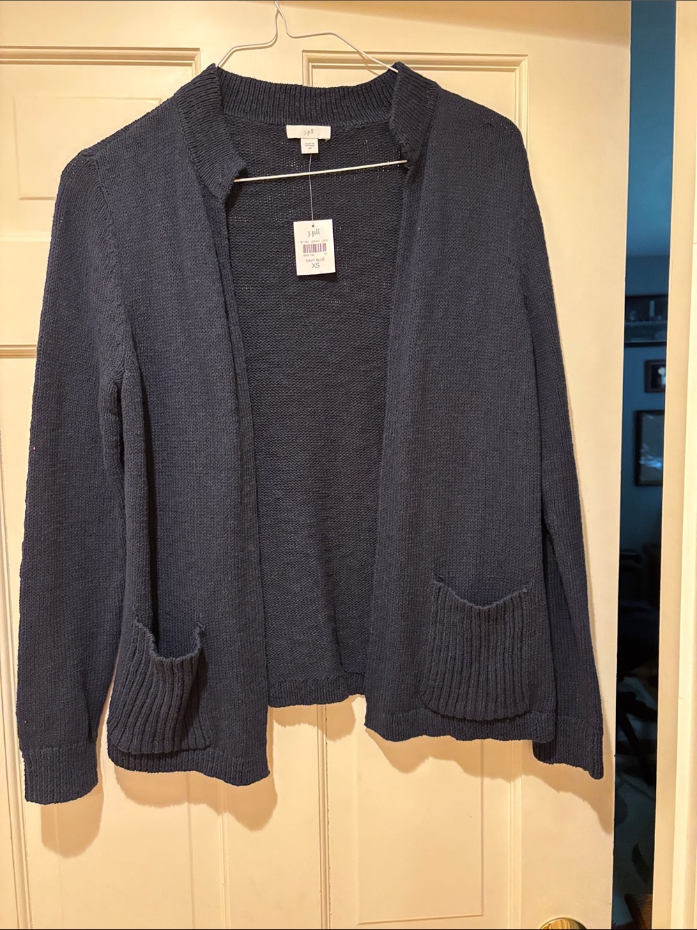 J Jill Open-Front Knit Cardigan with Pockets